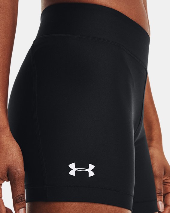 Women's HeatGear® Armour Shorts - Mid, Black, pdpMainDesktop image number 3